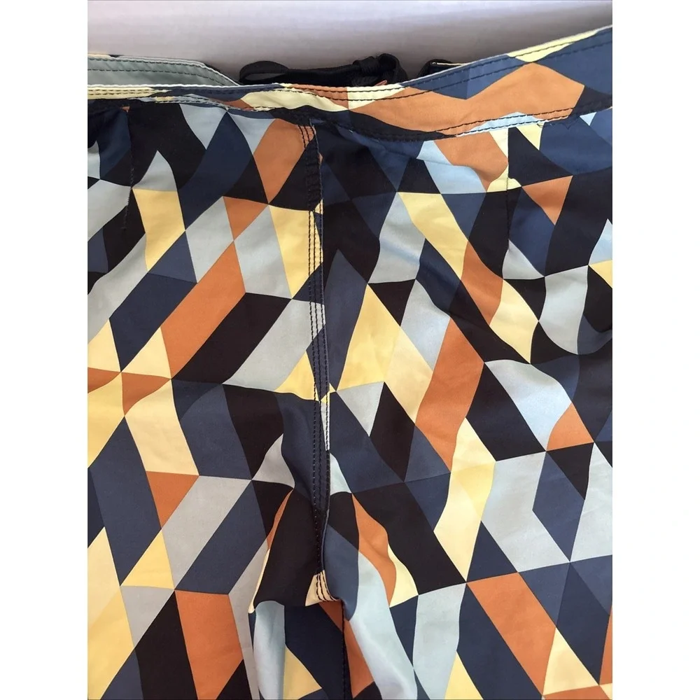 RVCA ANP PM Tenore Designed Board Shorts Mens 34 Geometric‎ Surf Swim Trunks